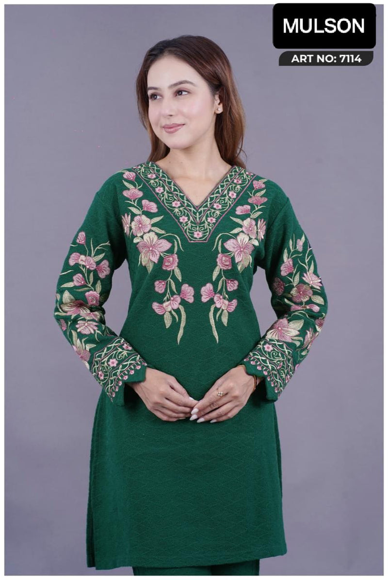 Stay effortlessly elegant with this premium embroidered winter suit in royal plum. Designed with intricate floral thread work on a warm, soft fabric – perfect for everyday comfort and festive charm.