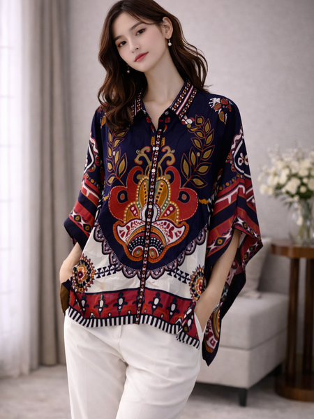 Midnight Boho Luxe Kaftan Top