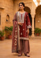 Women’s Maroon Embroidered Kurta Patiala Set with Printed Dupatta | Traditional Ethnic Suit for Women