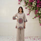 Beige Printed Co-Ord Set for Women | Contemporary Ethnic Kurta & Palazzo Set