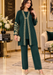 Emerald Elegance Embroidered 3-Piece Winter Co-ord Set