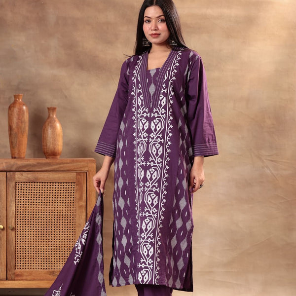 Earthy Cocoa Elegance , olive heritage , Royal plum Suit Set.