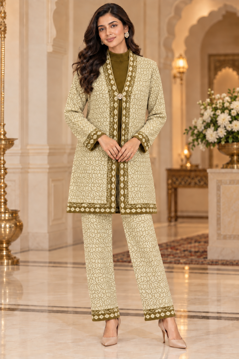 Knit Co-ord Set with Longline Cardigan