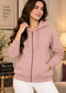Women’s Premium Full-Zip Hooded Sweatshirt with Pockets – Taupe