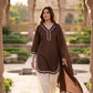 Olive Green Cotton Suit Set with Dupatta for Women | Solid Kurta & Patiala Salwar Set