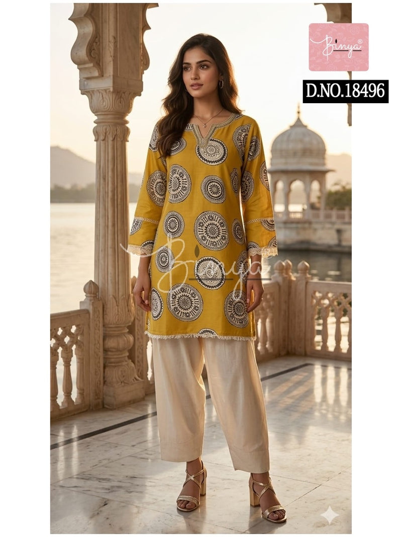 Dusty Pink Embroidered Kurta with Cream Palazzo Set for Women | Elegant Ethnic Wear