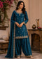 Women’s Wine Maroon Embroidered Kurta Palazzo Set with Dupatta
