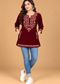 Women’s Multicolour Floral Embroidered Straight Kurta