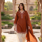 Olive Green Cotton Suit Set with Dupatta for Women | Solid Kurta & Patiala Salwar Set