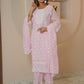 Blush Pink Chikankari Embroidered Cotton Suit Set with Dupatta for Women | Elegant Ethnic Wear