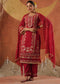 Crimson Gulnaar Suit Set
