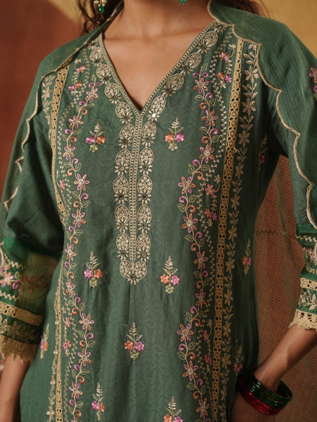Emerald Grace Kurta Set