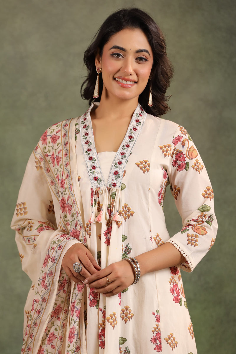 🌼 Mulson Ivory Floral Grace Suit Set