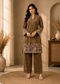 Royal Plum Velvet Elephant Motif Co-ord Set for Women