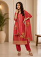 Women’s Mustard Yellow Embroidered Kurta Pant Set with Floral Dupatta | Festive 3-Piece Ethnic Suit