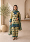 Women’s Beige & Blue Printed Kurta Patiala Set with Dupatta | Ethnic 3-Piece Cotton Suit Set