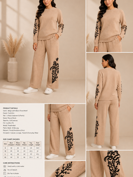 Mulson Signature Tiger Motif Knitted Co-ord Set