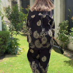 Paisley Embroidered Co-Ord Set for Women | Premium Cotton Casual Co-Ord Set | Mulson