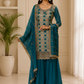 Women’s Rose Pink Embroidered Kurta Sharara Set with Dupatta | Festive 3-Piece Ethnic Suit