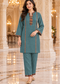 Kashmiri Border Work Winter Kurta Pant Set