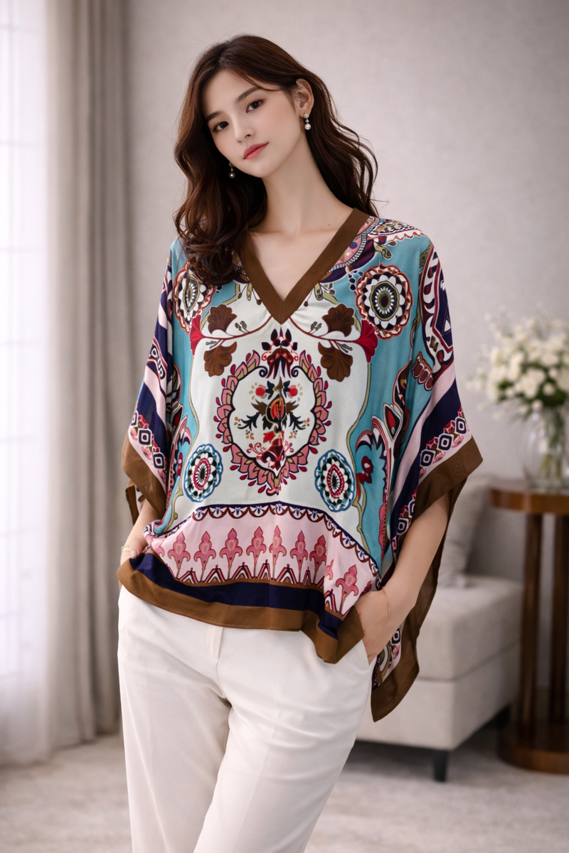 Mulson Bohemian Print Kaftan Top.