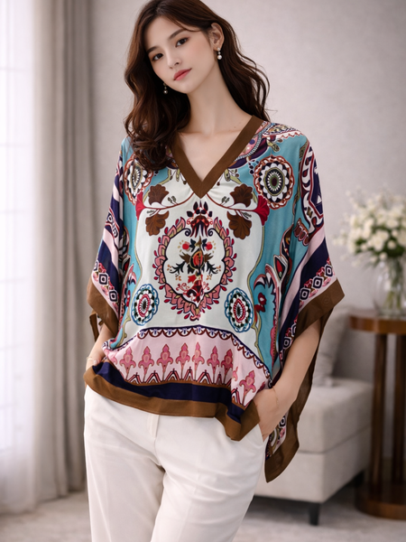 Mulson Bohemian Print Kaftan Top.