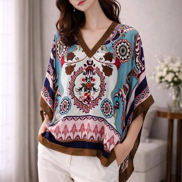 Mulson Bohemian Print Kaftan Top.