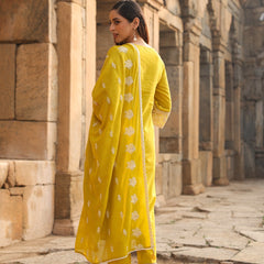 Mulson Mist Blue Embroidered Suit Set