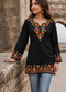 Mehendi Green Floral Embroidered Short Kurti for Women