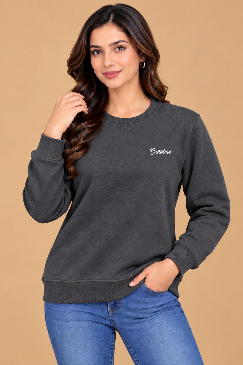Classic Crew Neck Sweatshirt for Women