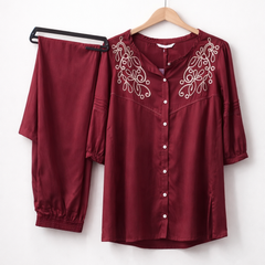 Elegant Embroidered Co-ord Set – Luxe Comfort Wear