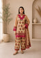 Women’s Beige & Blue Printed Kurta Patiala Set with Dupatta | Ethnic 3-Piece Cotton Suit Set