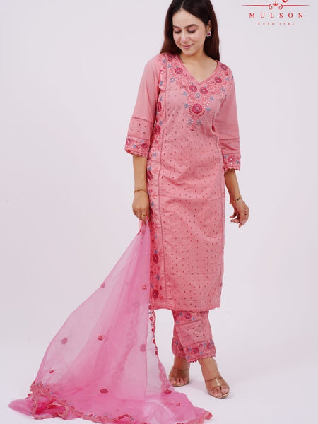 Mulson Blush Rosette Suit Set