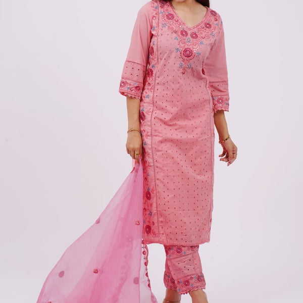 Mulson Blush Rosette Suit Set