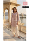 Dusty Pink Embroidered Kurta with Cream Palazzo Set for Women | Elegant Ethnic Wear