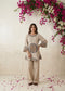 Beige Printed Co-Ord Set for Women | Contemporary Ethnic Kurta & Palazzo Set