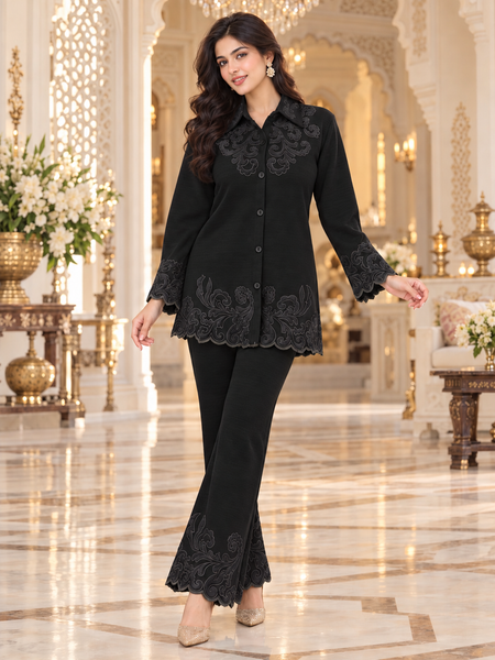 Tonal Embroidered Co-ord Set