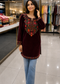 Women’s Mustard Yellow Floral Embroidered Straight Kurta
