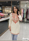 Women’s Mustard Yellow Floral Embroidered Straight Kurta