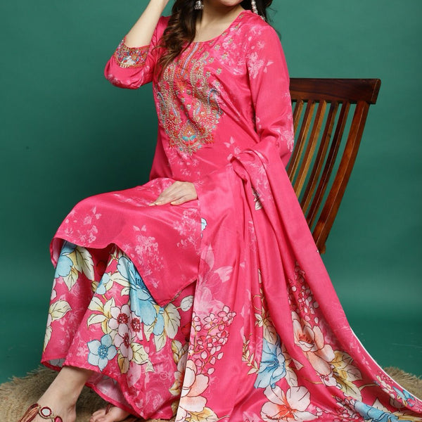 Kurta Palazzo Set with Dupatta