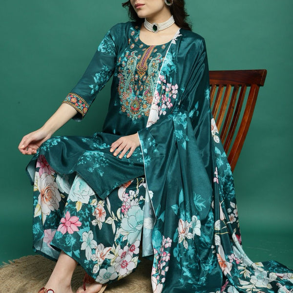 Kurta Palazzo Set with Dupatta