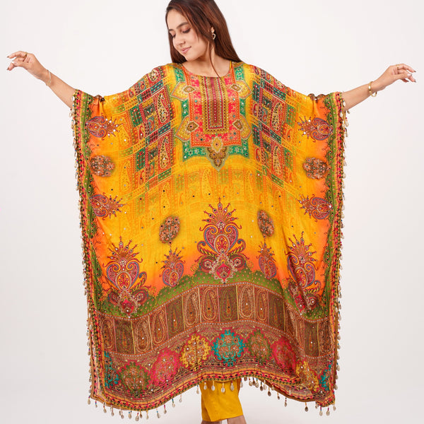 Kaftan Multicolor Kurta Set For Women