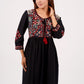 Black Boho Embroidered Short Kurti