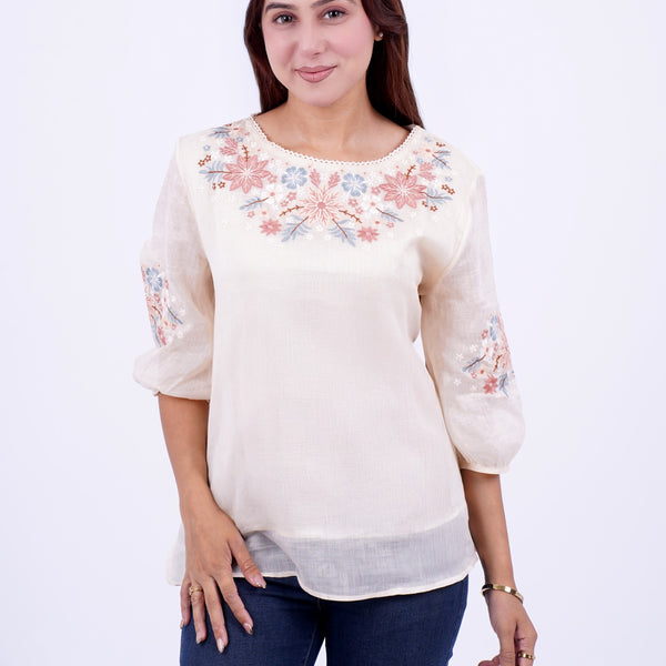 Floral Embroidered top for women