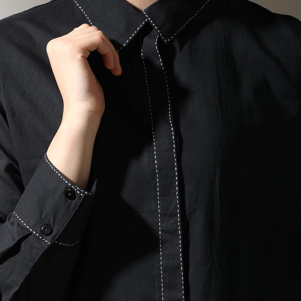 Shirt Dress Two-Toned with Printed Skirt for women