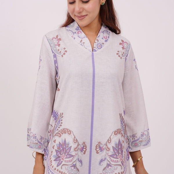 Co-ord Set Mulson Lavender Paisley Cotton-Linen