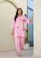 Cigarette Pants & Dupatta Floral Embroidered Straight Kurta Set