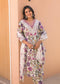Navy blue suit for women Mulson Floral Set