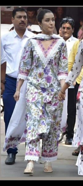 Navy blue suit for women Mulson Floral Set