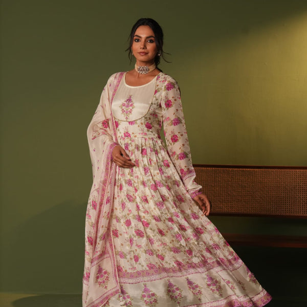 Multicolour Printed Kaftan Style Co-ord Set Pink and Yellow